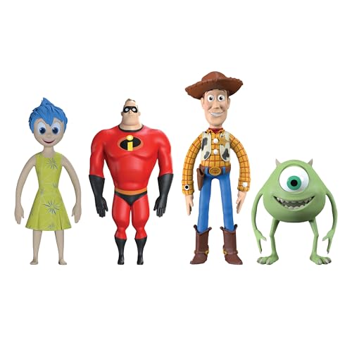 TCG Toys FleXfigs: Pixar - 4 Character Pack - Articulated Action Figures