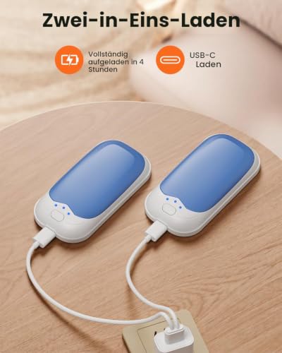 gabless Handwärmer Wiederaufladbar 2er Set, Elektrisch Handwärmer – Ansicht 5