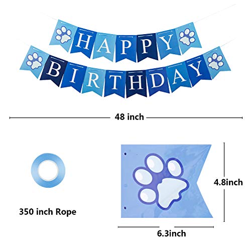 TCBOYING Dog Birthday Bandana, Dog Birthday Boy Hat Scarfs Flag Balloon with Cute Doggie Birthday Party Supplies… - Image 6