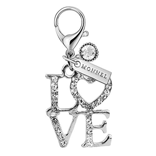 Pendentif en cristal MC149 avec fermoir mousqueton argenté et pochette en velours