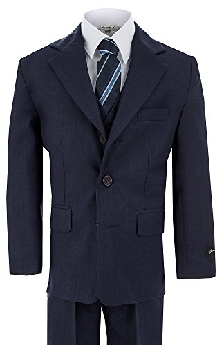 Jl5016 Navy/Blue Color Textured Suit Set For Boys From Baby To Teen (16) #TOP2