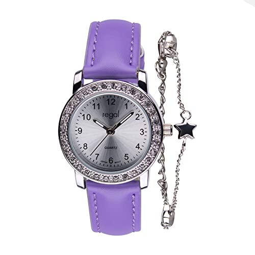 Reloj para niños Regal lila de 28 mm en caja de regalo Ur&Penn para cumpleaños