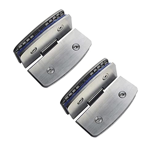 GAXQFEI Zwei 180-Grad-Glastürscharnier, Schweres Badezimmer-Tür-Schellen, Ersatzteile Für Duschtürscharniere, 304 Edelstahl, Geeignet Für 8 Mm-12 Mm Gehärtetes Glas Cover
