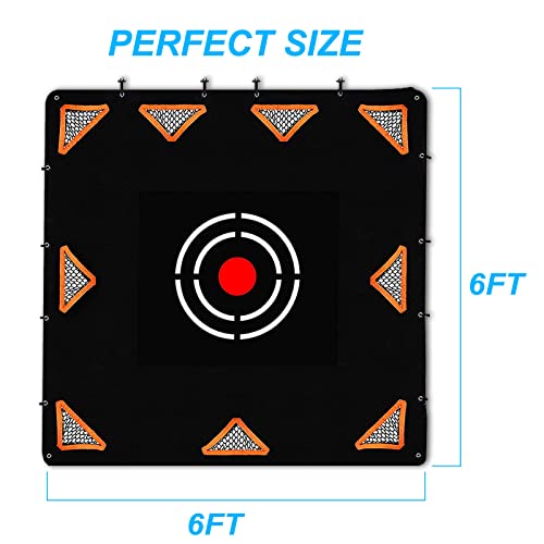 Sharellon Lacrosse Goal Target, 6 X 6 Ft Lacrosse Goal Shooting Target, 9-Pocket Advanced Lacrosse Target For Shooting Practice - Fits Any Level Players #TOP2