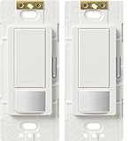 Lutron MS-OPS6M2-DV-WH Maestro 6-Amp Multi-Location Dual Voltage Occupancy Sensing Switch, White (2 pack)2