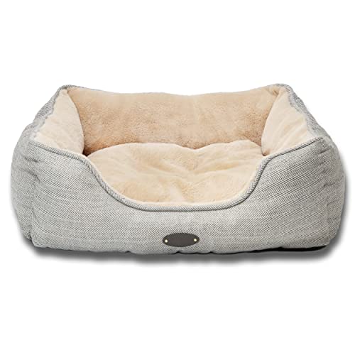 DEBANG HOME Dog Bed,Dog Beds for Medium Dogs,Cat Bed,Calming Dog Bed,Anxiety Comfy Durable Pet Beds with Reversible…