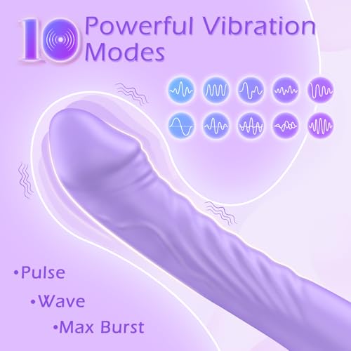 Vibrator-Sex-Toys-for-Women-Erncuuc-Realistic-Dildo-Adult-Toys-with-10-Vibration-Modes-USB-Rechargeable-IPX7-Waterproof-Quiet-G-Spot-Clitoral-Silicone-Dildos-Vibrators-for-Couples-Purple