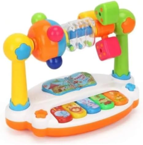 Teclado Musical Infantil Educativo com Luzes e Sons de Animais, C...