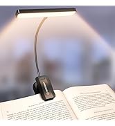 Glocusent 26 LED Rechargeable Book Light, 1200 mAh Battery for 90 Hrs Reading Light, 5 Amber Colo...
