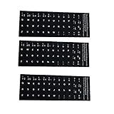 LAANCOO 3Pcs de Cubierta de Teclado de Repuesto Opacas Pegatinas de Teclado en español con Letras Blancas para computadora portátil