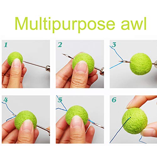 Zxiixz 2 Pcs Awl, Leather Sewing Awl With Wood Handle, Hollow, Speedy Stitcher Sewing Awl For Diy Leather Sewing & Stitching #TOP2