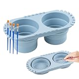 jinminamz Wasserfarben Becher, Pinselaufbewahrung, Faltbar Pinselbecher, Wasserbecher für Pinsel Schule Silikon, Tragbarer Malpinsel-Wascheimer, Pinselhalter für ölbilder Aquarelle
