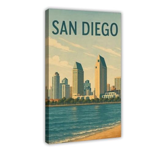 Toile San Diego 61x91 cm pour décoration murale de salon
