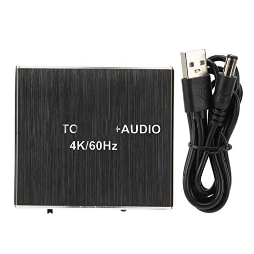 Bärbar stereo aluminiumlegering hållbar ljud splitter professionell ljudavskiljare för DVD-spelare/TV-box / PS2 / PS3 / PC