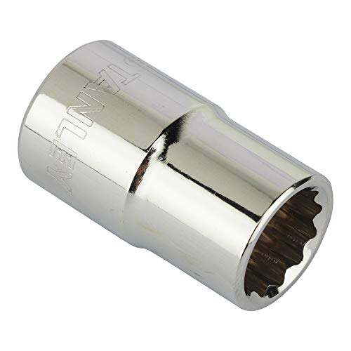 Image of STANLEY 1-86-546 Chrome Vanadium Steel 12 Point Standard Socket 1 /2 inch 14 mm Silver