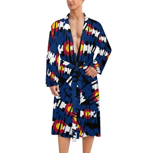 Bata de baño de Denver Colorado ropa de dormir ligera para hombre suave