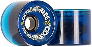Cloud Ride! Wheels Cruiser 69mm 78A Longboard Wheels, Clear Midnight Blue