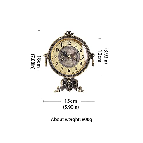 Reloj de mesa retro y reloj de escritorio pequeño de 7 pulgadas para dormitorio 3