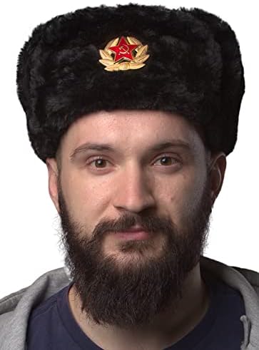 BELEON Ushanka Russian Fur Hat - Soviet Army Trapper Hat - Winter