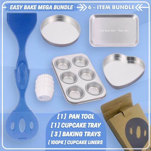 JDS Toy Store Ultimate Easy Bake Accessory Kit, Includes 4 Pans, 1 Cupcake Tray, 75 Cupcake Liners, and a Spatula - Thumbnail 3