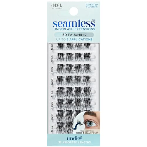 Ardell Seamless 3D Faux Mink Underlash Extensions Refill Kit - DIY Lash Clusters, Customizable