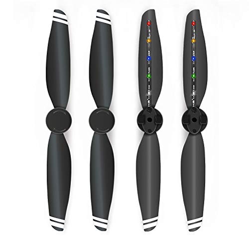 STARTRC Mavic Air 2 Hélices Rechargeable LED Flash Light Hélices à dégagement Rapide Pliables à Faible Bruit pour DJI Mavic Air 2 Drone (2 Paires)