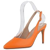 vans old skool orange damen  VAN HILL Damen Slingpumps Stiletto Basic Klassisch Schuhe 840465 212849 Orange 37