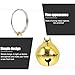 Nikeg Dog Collar Bells 48pcs Cat Collar Bells Loud Jingle Dog Pet Accessories Supply Multifunction Hanging Ring(Gold)