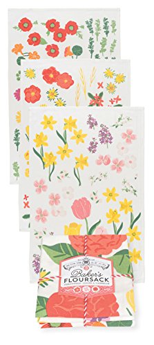 Now Designs Floursack Kitchen Towels, Set Of 3, Flowers Of The Month 3 Count #TOP1