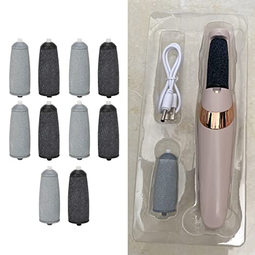 10 Pcs Foot Callus Remover Roller Head, Electric Foot Callus Remover with Coarse Fine Refill Heads Electric Foot File Refill Heads Accessory for Electric Foot Callus Remover - Image 2