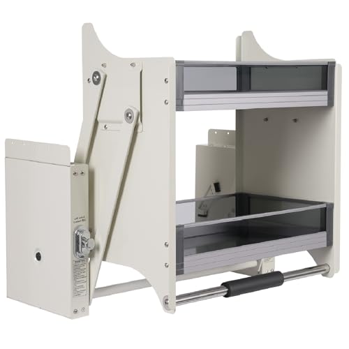 2 Tier Pull-Out Cabinet Organizer Drop Down Shelf Upper Cabinet Pull-Down Rack Kitchen Spice Rack Organizer for Cabinets (22in)