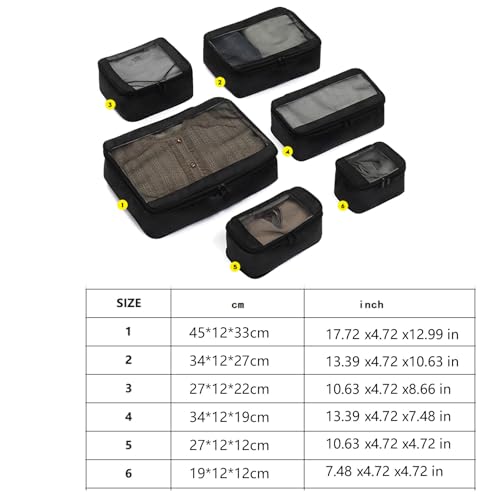 Bolsas de embalaje compactas de 6 piezas para meter más ropa en tu maleta de mano 4