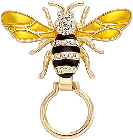 NOUMANDA Crystals Charm Honeybee Eyeglasses Holder &Brooch Pin