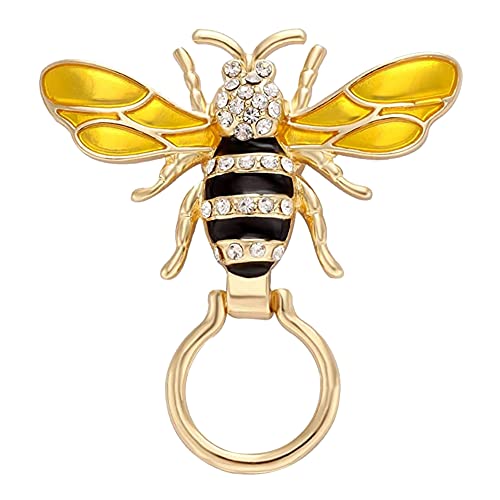 NOUMANDA Crystals Charm Honeybee Eyeglasses Holder &Brooch Pin