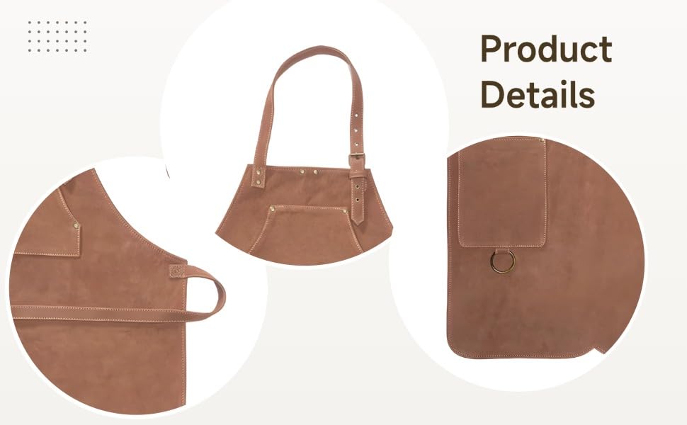 Tablier cuir synthétique barbier au design élégant et épuré