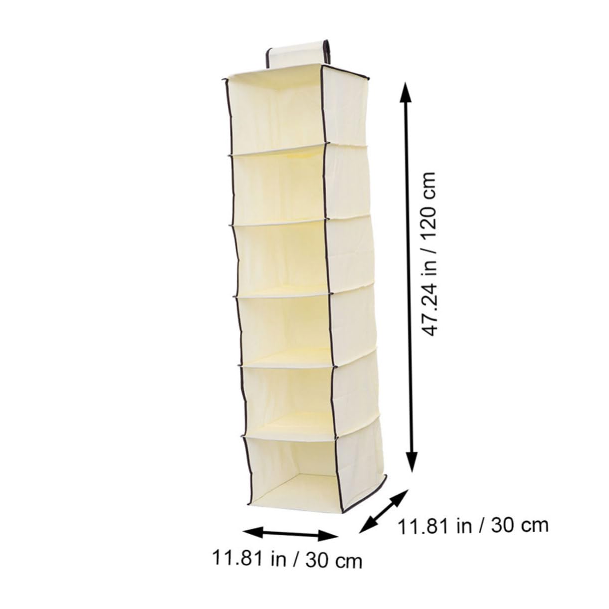 PRETYZOOM 1pc Hanging Storage Organizer Bag Beige Closet Storage Pockets for Shoes Towels and More Wall Mounted Design for Wardrobe Bathroom and Bedroom Use