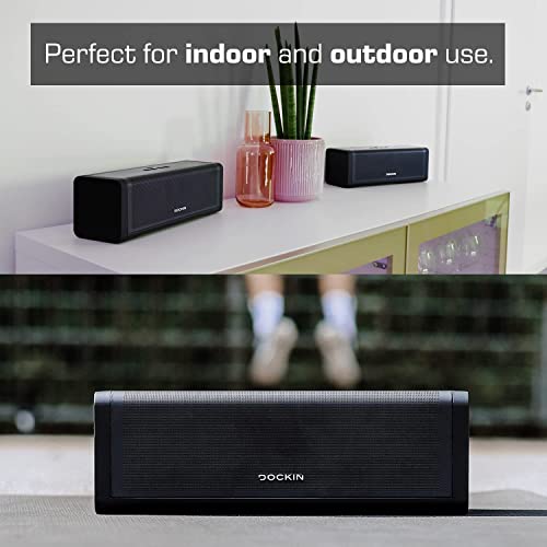 DOCKIN D FINE 2 Stereo Bluetooth Speaker 50W, Luid Draadloos Boxen voor Buiten-en Binnen, Bass Versterker Equalizer, Draagbaar, IP55 Waterdicht, 12 uur Speeltijd, Geïntegreerde 7.500 mAh Powerbank - Afbeelding 7