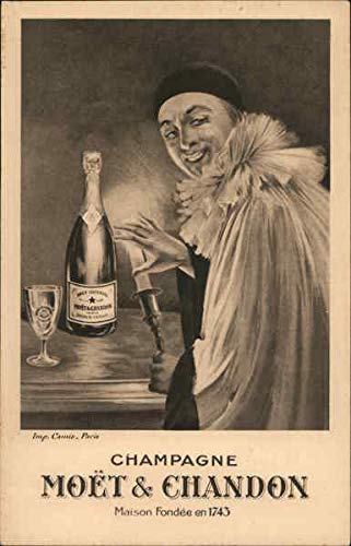 Vintage Advertising Postcard: Moet & Chandon Champagne, Founded 1743 Epernay, France