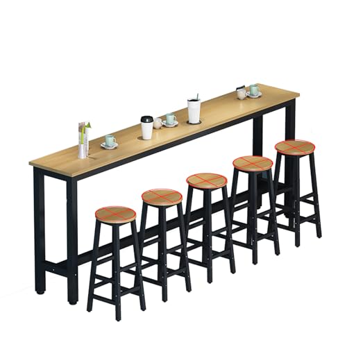 Moderna mesa de bar de cocina para el hogar y el restaurante, mesa de bar alta al aire libre con diseño de radiador, ideal para espacios pequeños y entretener a los invitados (las sillas se venden por