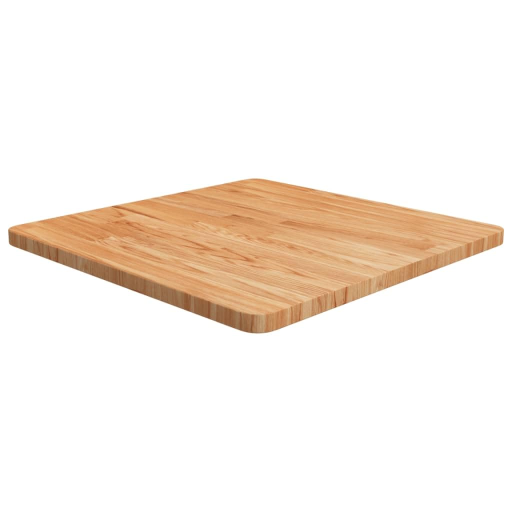 Piano da tavolo quadrato marrone chiaro, 60 x 60 x 2,5 cm, rovere trattato, piano per mobili da cucina, ufficio, soggiorno, fai da te, accessori da costruzione, ricambio stabile per telaio del
