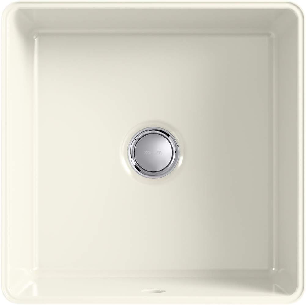 KOHLER K-8188-96 Vitreous China 11 inch x 11 inch Undermount Square Bathroom Sink, Biscuit