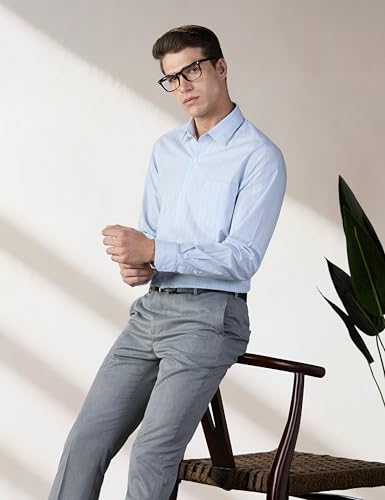 Image of Arrow Men Slim fit Cotton Striped Long Sleeves Cutaway Collar Shirt