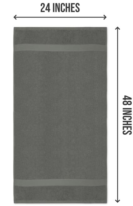 Image of Utopia Towels 6 Pack- Bath Towel Set, 100% Ring Spun Cotton (24 x 48 Inches) Medium Lightweight and Highly Absorbent Quick Drying, Premium Towels for Hotel, Spa and Bathroom (Grey)