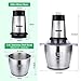 Qinkada Food Processor, 500W Powerful Meat Grinder, 14Cup Stainless Steel Bowl, 3 Speed Modes 4 Bi-Level Blades for Onion, Meat, Nuts, Fruit, Garlic, Vegetable, Baby Food