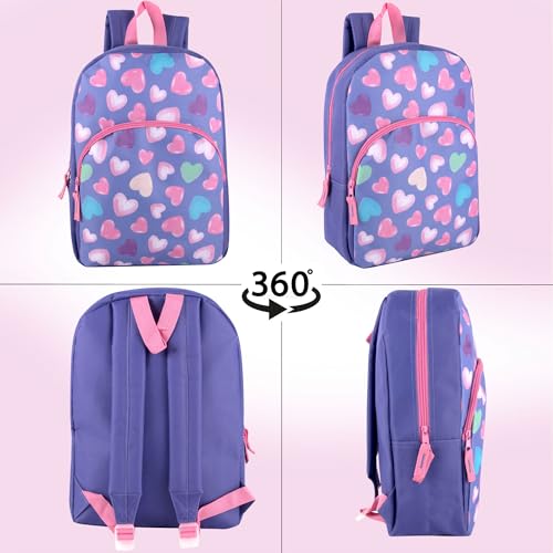 Trail maker 15 Inch Kids Backpacks for Boys & Girls | Preschool, Kindergarten, Elementary School Backpacks with Adjustable, Padded Straps (Happy Hearts) - Image 6