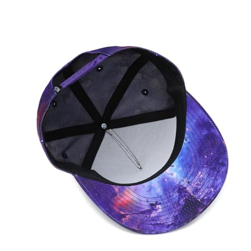 Image of Quanhaigou Snapback Hat for Men Women,Hip Hop Style Colorful Flat Bill Hats Teens Adjustable Baseball Cap