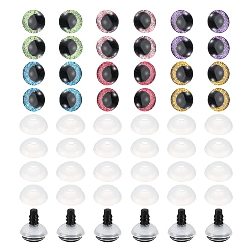 Accessoires de crochet et yeux de sécurité flash 12mm en couleurs mélangées