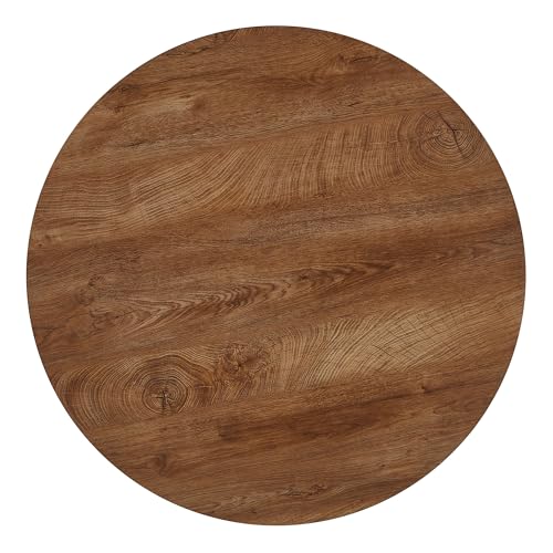 NORDICANA 5-Piece Dining Table Set for 4 - Space Saving 37-Inch Round Table and Chairs, 4 Seaters Dining Set with Upholstered Dining Chairs (Forest Green)
