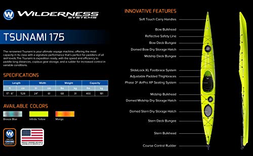 Wilderness Systems 9720717054 Tsunami 175 Kayak With Rudder thumb #2