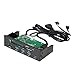 Pqahffowr Lettore di Schede da 5,25 Pollici Lettore di Schede Interno Media Cruscotto Multifunzione PC Pannello Frontale Type-C USB 3.1 USB 3.0 immagine